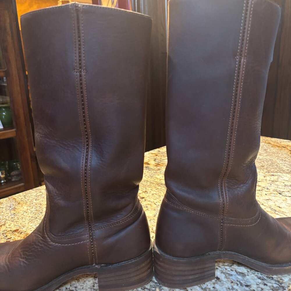 RARE VINTAGE Frye  Campus Boots 14L Style 77050-6 Women’s 9.5 M Dark Brown EUC - Picture 10 of 16